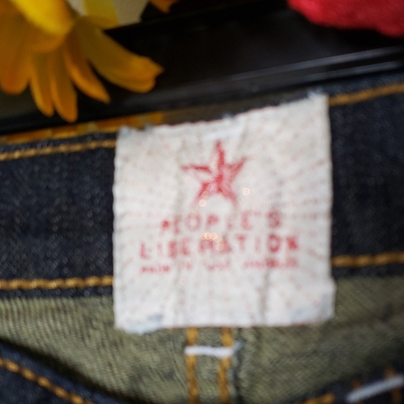 Peoples Liberation Jeans Bella Star Anthropologie Gold Star Luxury Long Bohemian - Picture 9 of 16
